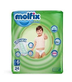 مولفیکس  پوشک سایز6( 24ع) دوبل